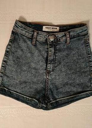 Джинсові шорти з високою посадкою tally weijl