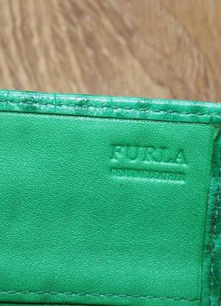 Кожаный кошелек furla green genuine leather wallet4 фото