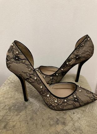 Вечерние туфли лодочки zara италия р.36-37 24 см