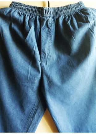 Штани чоловічі літні повсякденні спортивні штани пояс на резинці сині чоловічі2 фото