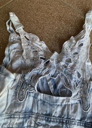 Платье легкий джинс сарафан летний классный легкий красивый4 фото