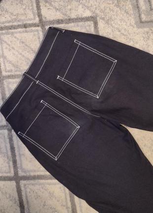 Обалденные модные штаны брюки с карманами и строчкой размер л5 фото