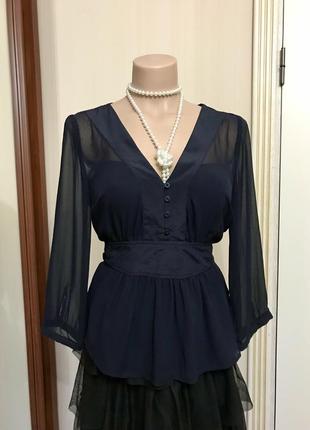 Нарядная шёлковая блуза, 100 % натуральный шёлк