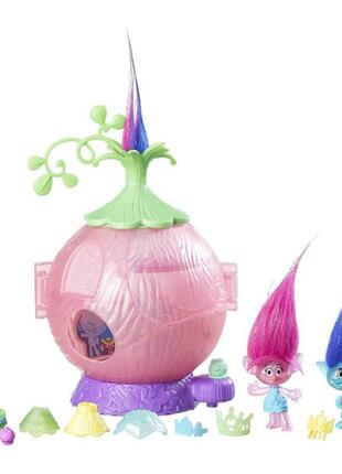 Великий набір фігурок тролі з будинком і аксесуарами troll hasbro модні близнюки трояндочка волосся7 фото