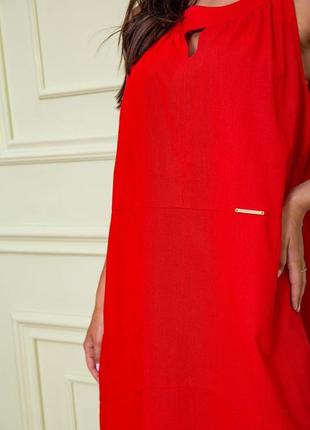 Сукня колір червоний4 фото