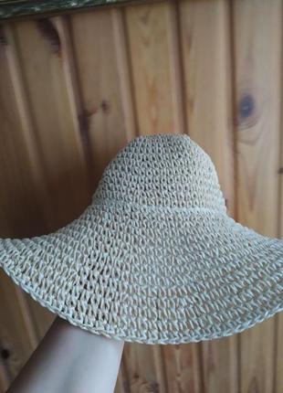 Оригинал! новая брендовая плетеная шляпа шляпка соломенная панама капелюх панамка со5 фото