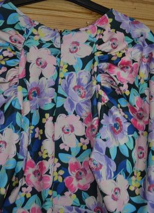 Восхитительное неопреновое платье в цветочный нежный принт от asos design!8 фото