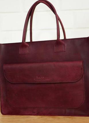 Шкіра. ручна робота. шкіряна жіноча сумка колір марсала