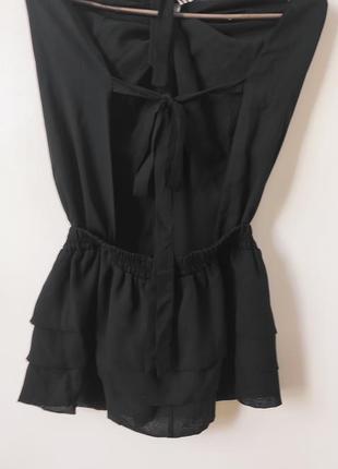 Літнє плаття сарафан чорне пляжне з вирізом італія5 фото