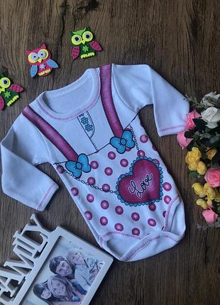 Боді для новонародженої дівчинки 3-6 мес. турция