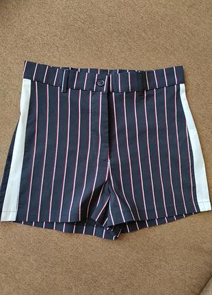 Шортики полоскасиние червоні jennyfer