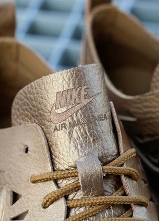 Нові кросівки nike air max 100% шкіра оригінал золото перфорація літо3 фото