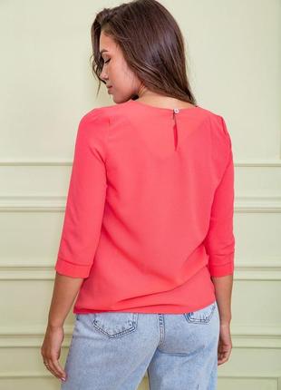Блуза жіноча колір кораловий3 фото