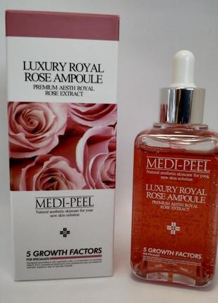 Антивозрастная сыворотка с розой medi-peel luxury royal rose ampoule