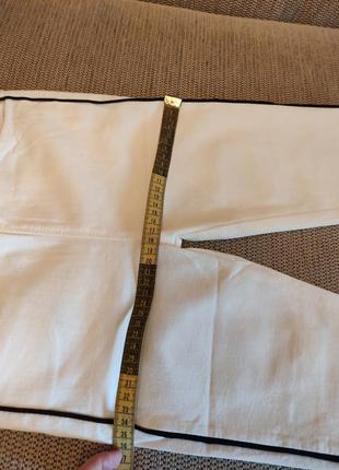 Дженгинсы джинсы белые с лампасом4 фото