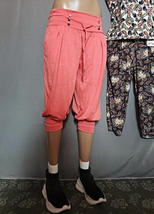 Бриджи капри султанки летние женские молодежные брючки, штанишки для дома спортивные3 фото