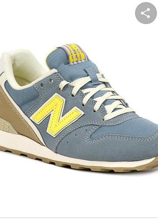 Летние желто голубые кроссовки new balance, nb 996