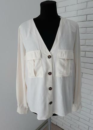 Красива легка блуза молочного кольору 14 хл