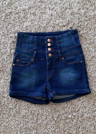 Джинсові шорти з високою талією only 27 розміру.