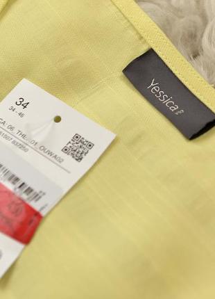 Літня блузка з натуральної тканини, річна блузка жовтого кольору c&a2 фото