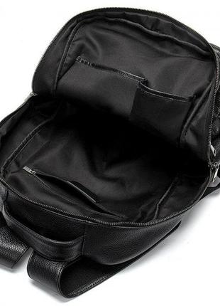 Крутой кожаный мужской рюкзак7 фото