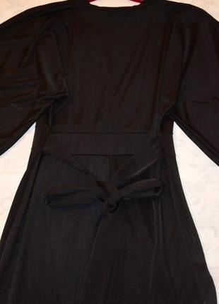 Черное платье кимоно от boohoo7 фото