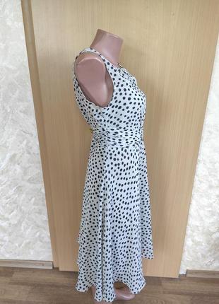 Красиву пишну сукню міді в горошок3 фото