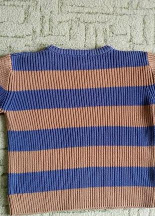 Тёплый свитер, кофта для мальчика в полоску4 фото
