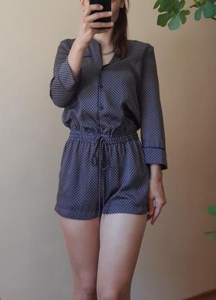 Ромпер в пижамном стиле zara