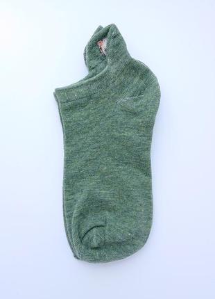 Зелені жіночі шкарпетки, короткі жіночі шкарпетки на літо, зручні та приємні до тіла👍