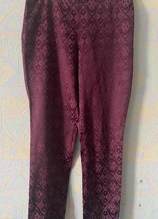 Нарядні штани на резинці марсала