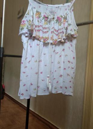 Майка кофточка на бретелях кофтинка літня біла вінтажний стиль винтажный стмль винтаж блуза топ2 фото