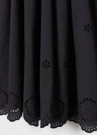 Чёрное короткое платье h&m с пышными рукавами2 фото