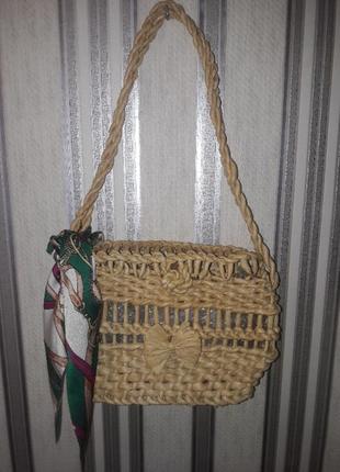Эко- сумка плетена з соломи