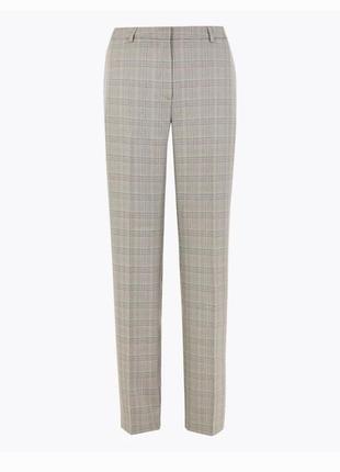 Брюки с прямыми штанинами в клетку