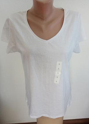 Белая хлопковая футболка