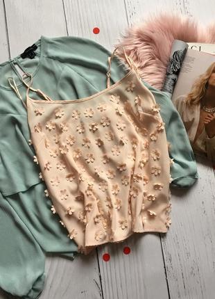 Нежнейшая маечка с цветами  в бельевом стиле atm