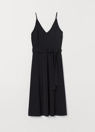 Чорне креповое плаття h&m