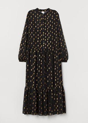 Длинное платье h&m из шифона