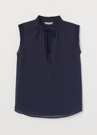 Блуза h&m з коміром плісе