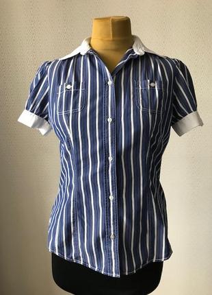 Стильная рубашка в клубном стиле от премиального бренда paul&shark (италия), размер 46, укр 46-48