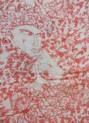 Палантин шарф "лица"