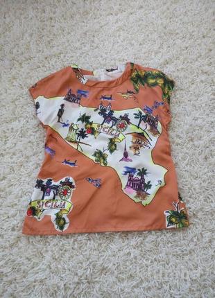 Italia is love: шовковий топ-футболка dolce & gabbana