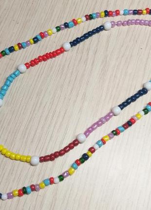 Хит лета!!! стильный сет из ожерелий. бусы из бисера. чокер