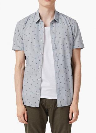 Рубашка с коротким рукавом хлопок 100% дорогой бренд  q/s designed by от s.oliver