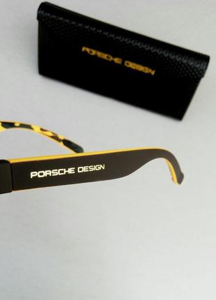 Porsche design очки мужские солнцезащитные коричневые с желтым поляризированые10 фото