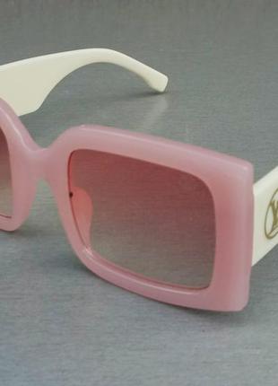 Louis vuitton очки женские солнцезащитные большие розовые с молочными дужками с градиентом