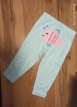 Лосины для девочки картерс carters штаны рыбка полоска