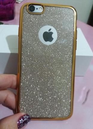 Супер блискучий чохол на iphone 6, 6s "неймовірне сяйво" 2в1