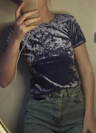 Велюровый топ